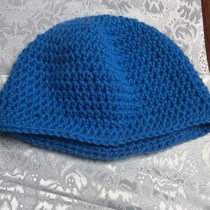 Handmade Blue Crochet Beanie